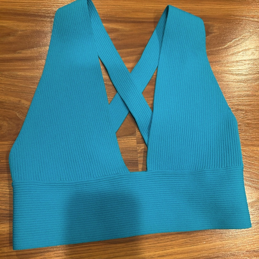 Zara Ribbed Crop Top Women’s Size Medium - Picture 4 of 7
